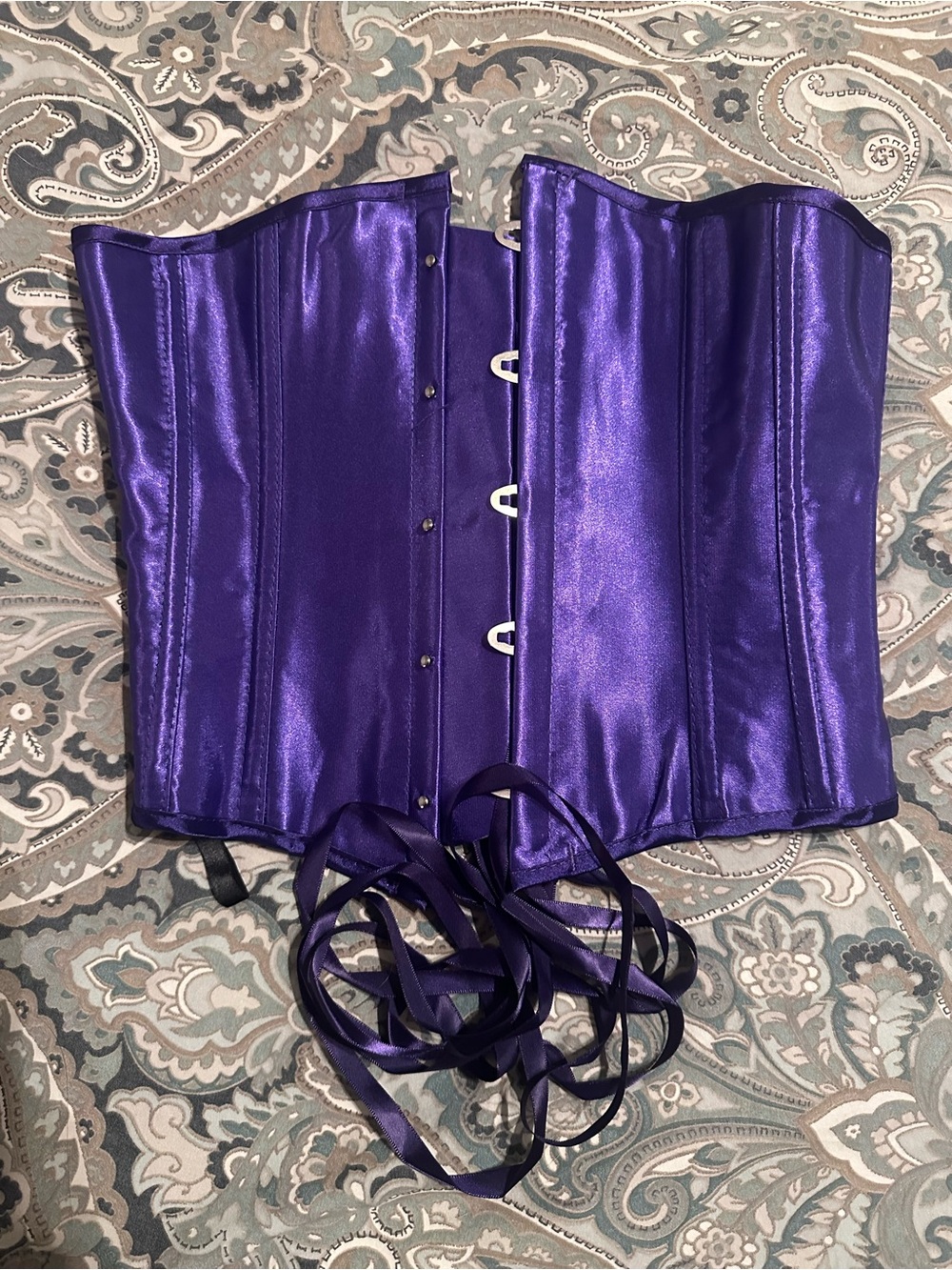 Purple Satin Corset